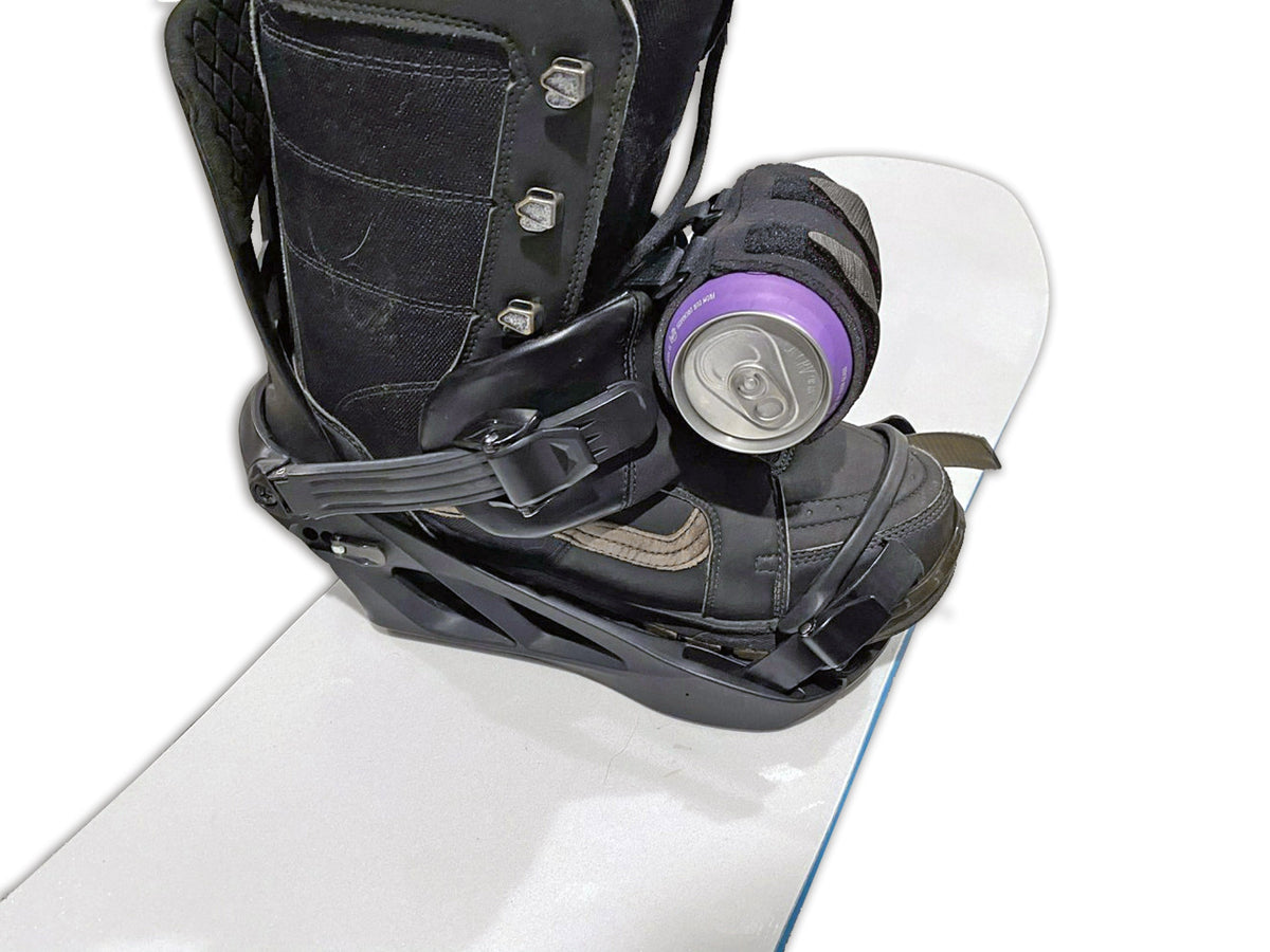 The Original Beer Binding — Ski & Snowboard Beer Can Holder