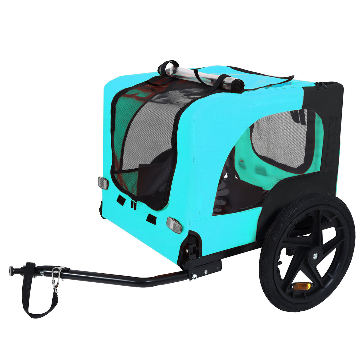 Pet Bike Trailer with Steel Frame and Waterproof Canopy - Outdoor